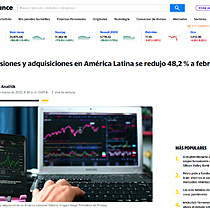 Total de fusiones y adquisiciones en Amrica Latina se redujo 48,2 % a febrero de 2023